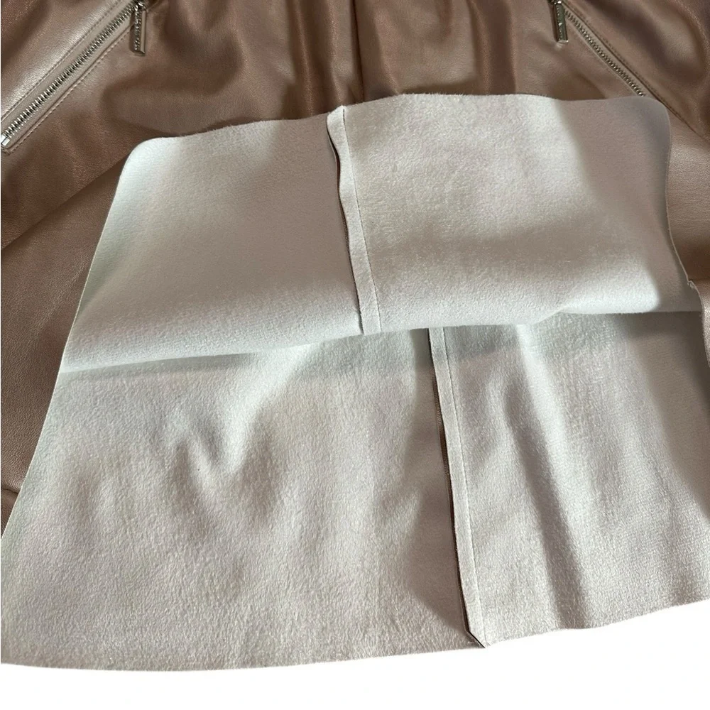 Marc New York Light Pink Metallic Skirt Size M NWT